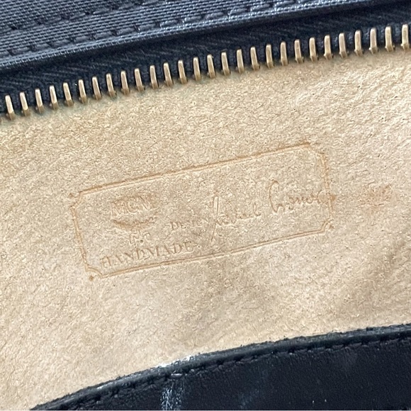 MCM vintage black visetos canvas shoulder bag - Picture 10 of 11